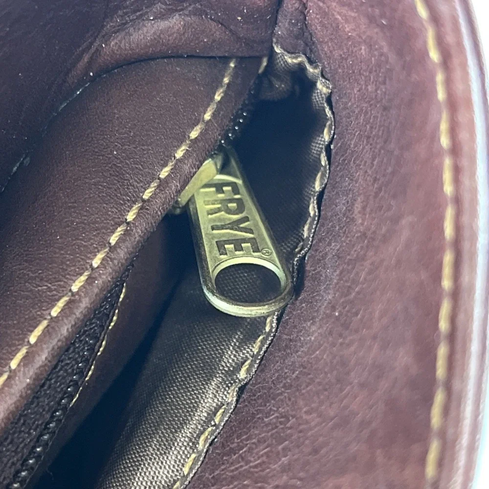 VINTAGE Frye Cognac Brown Leather Hobo Medium‎ Tote Bag